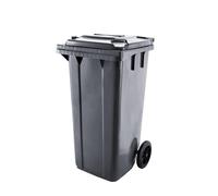 Bc-elec - GX-009A Outdoor poubelle 100 litres, Poubelle 100L sur roulettes 48x55x81cm, gris