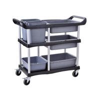 Bc-elec - GX-032E Chariot de débarrassage et dressage, Desserte de cuisine, Servante 3 étages avec freins, 104x46x91cm