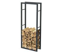 Bc-Elec - Hhwpf0004 Rangement À Bois En Acier Noir 150*60*25cm, Rack Pour Bois De Chauffage, Range-Bûches Noir