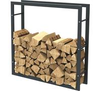 Bc-elec - HHWPF0011 Râtelier à bois en acier noir 100*100*25CM, râtelier pour bois de chauffage, rangement pour bois de cheminée.