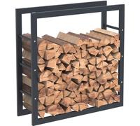 Bc-elec - HHWPF0020 Râtelier à bois en acier noir 80*80*25CM, râtelier pour bois de chauffage, rangement pour bois de cheminée.