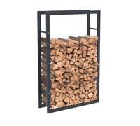 Bc-Elec - Hhwpf0022 Rangement À Bois En Acier Noir 125*80*25cm, Rack Pour Bois De Chauffage, Range-Bûches Noir