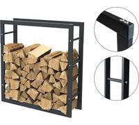 Bc-elec - HHWPF0024 Râtelier à bois en acier noir 80*100*25CM, râtelier pour bois de chauffage, rangement pour bois de cheminée.