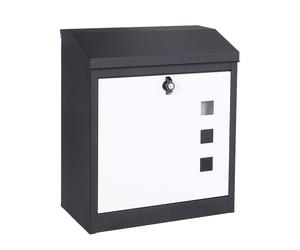 Bc-elec - HPB905 Bote aux lettres scurise XXL, Bote petits colis 53x43.5x26cm en acier galvanis anthracite et blanc