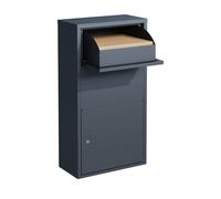 Bc-elec - HXXPB001-2 Bote aux lettres murale, Bote colis murale en acier galvanis anthracite 44x22x82cm