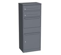 Bc-elec - HXXPB005-2MA Bote colis XXL avec double bote aux lettres en acier galvanis anthracite 50*39*128cm