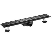 Bc-elec - L06-50-B Caniveau de douche en inox black mat 50cm, sterfput de douche, hauteur ajustable 98-142mm type pluie