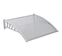 Bc-Elec - M100120 Auvent De Porte 100x120cm, Abri De Porte D'entrée, Avant-Toit Transparent, Porche Gris