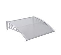Bc-Elec - M100150 Auvent De Porte 100x150cm, Abri De Porte D'entrée, Avant-Toit Transparent, Porche Gris