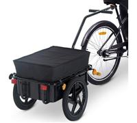 TC3003 Remorque vélo avec bâche, remorque de transport cargo pour vélo , max 40kg, 144x59x80cm