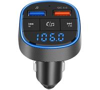 BC57 Car Cigarette Lighter Bluetooth - Compatible Multifunctional Fm Transmitter Qc3.0 Fast Charging Mp3 Player Adapter Black