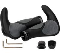 Bca-Poignées De Guidon De Vélo En Caoutchouc Antidérapant Avec Verrou En Aluminium, Poignée Ergonomique Pour Vélo Urbain, Vtt, Bmx Pliable ¿ Noir/Gris