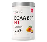 BCAA 8.1.1 | Acides Aminés en Poudre | 8g de Leucine + 1g de Citrulline & AstraGin® | Construction et Récupération Musculaire | Efficace Contre l’Acide Lactique | Mangue Passion 500g | Eiyolab