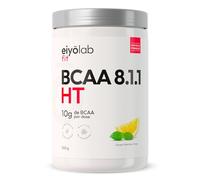 BCAA 8.1.1 | Acides Aminés en Poudre | 8g de Leucine + 1g de Citrulline par Dose | Construction et Récupération Musculaire | Efficace Contre l’Acide Lactique | Menthe Citron 500g | Eiyolab