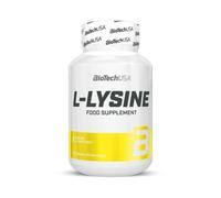 BioTechUSA L-Lysine Capsules | Acide Aminé Essentiel Vital | Enrichi avec des Extraits Naturels | 90 Gélules