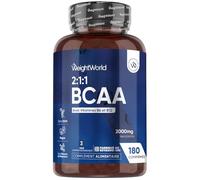 BCAA Comprimés 2:1:1 Vegan 2000mg, avec Vitamine B6 et B12 - 3 Mois de Stock - Seulement 2 Comprimés Sécables par Jour, Acides Aminés 180 Tablets - sans Arôme, sans Aspartame ni Sucre, sans OGM