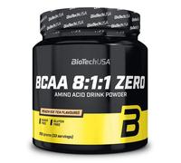 BioTech USA Complément BCAA 8:1:1 Zero – Pêche Ice Tea – Sans sucre, sans gluten – 250 g