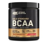 Optimum Nutrition Gold Standard BCAA Train + Sustain complexe d’acides aminés aux vitamines saveur Peach & Passion Fruit 266 g