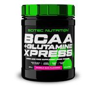Scitec Nutrition BCAA + Glutamine Xpress - Mélange d'acides aminés essentiels - avec 5g de BCAA 2:1:1-5g de Glutamine - enrichi en Taurine, 300 g, Bubble gum