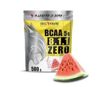 BCAA POUDRE 8.1.1 Zero - Acides Aminés Musculation Vegan - Votre Allié Pour Des Entrainements Efficaces - Performance Accentuée - 500 Gr - Laboratoire Français Eric Favre (Pastèque)