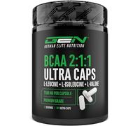 BCAA Ultra Caps - 365 gélules avec un dosage élevé de 1100 mg par gélule - Rapport optimal 2:1:1 - Leucine, L-Isoleucine, L-Valine - Acides aminés essentiels à chaîne ramifiée