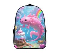 BCAKDBDOE Axolotl Sac À Dos Enfant Cartable Scolaire Maternelle Garçons Ou Filles Préscolaire Cadeaux 40x28x16cm