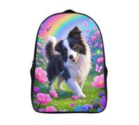BCAKDBDOE Border Collie Sac À Dos Scolaire Garçons Filles Pour École Voyage Daypack 40x28x16cm