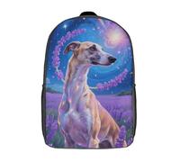 BCAKDBDOE Sac À Dos 17 Pouces Pour Adolescents - Unisexe Léger, Design Artistique 3D - Grand Sac D'École Avec Poche Ordinateur Greyhound