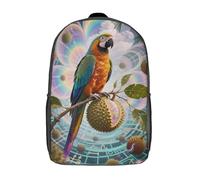 BCAKDBDOE Sac À Dos Moderne 17 Pouces - Unisexe Pour Enfants Et Ados, Design Unique 3D - Idéal Pour Ordinateur Parroquet