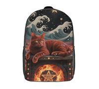 BCAKDBDOE Sac À Dos Scolaire 17 Pouces - Unisexe Enfants/Ados - Style Moderne Et Léger, Impression 3D Résistante cheveux courts européens