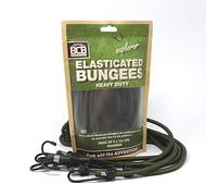 BCB Lot de 4 tendeurs élastiques avec Crochets 1 m x 4 pièces | Sangles élastiques Robustes pour sécuriser des Charges et diverses activités de Plein air | Sangles élastiques Multi-usages Vert Olive