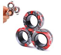 BCBF 3 Pièces Fidget Toys Anti Stress, La Créativité Fidget Toys, Hand Spinner,Adult Fidget Magnets Ring Toys for Anxiety Relief Therapy, Fidget Pack Great Gift for Adults Teens Kids,Fidget Spinner