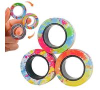 BCBF 3 Pièces Fidget Toys Anti Stress, La Créativité Fidget Toys, Hand Spinner,Adult Fidget Magnets Ring Toys for Anxiety Relief Therapy, Fidget Pack Great Gift for Adults Teens Kids,Fidget Spinner