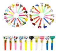 BCBF 40 Pièces Trompettes Fête Anniversaire, Trompettes De Fête Sifflet Trompettes De Carnaval, Sifflets Anniversaire Enfants, Trompettes Colorées Souffleurs De Fête, pour La Fête d’Anniversaire