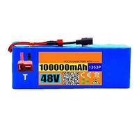 BCBKD Batterie De Vélo Électrique 48V 100Ah Batterie Au Lithium E-Bike Battery Electric Bicycle Scooter 1000W 750W 500W Pack Batterie De Vélo Électrique avec Chargeur,XT60