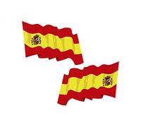 Bccorona Autocollant Drapeau Espa ¥ A 2 Uds