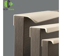 BCD-robe minimaliste armoire de cuisine bande de bord Invisible tire poignées kaki Beige Arc tiroir meubles poignées de quincaillerie Right angle 300mm