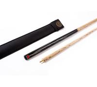 BCE Queue de Billard/Snooker Unisexe Deux pièces en frêne avec étui, Noir/frêne Naturel, 57 145 cm EU