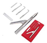 Bceer Extracteur Automatique De Couronnes Dentaires avec 3 Points De Fixation Et 1 Clé De Serrage Instruments en Acier Inoxydable