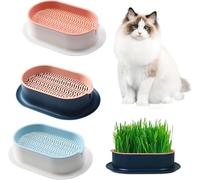 BCENG 3 Plateaux de Plantation pour Herbe à Chat, germoir sans Terre pour Herbe à Chat, conteneur de Plantation pour Herbe à cha pour Chats d'intérieur