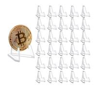 BCENG 30 Pieces Presentoir Supports Acrylique Pour Presentoir Cartes Support De Carte Photo PréSentoirs En Acrylique Pour PièCes De Monnaie Pour Photos Bureau Pour MéDailles Cartes Sport