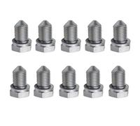 BCENG Lot de 10 vis de vidange d'huile avec bague d'étanchéité M14 x 1,5 | Joint de vis de vidange d'huile en acier allié compatible avec N90813202 pour bac à huile et voitures