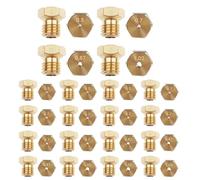 BCENG Lot de 20 buses de carburateur en laiton - Pour plaque de cuisson - Gaz naturel - Kit de conversion - Buses de rechange 4 x 0,5 mm, 4 x 0,87 mm, 4 x 1,02 mm, 8 x 0,7 mm - Pour cuisinière à gaz