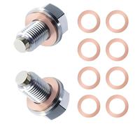 BCENG MagnéTique Bouchon Vidange D'Huile éCrou De Vidange Carter MagnéTique 2 PièCe avec Rondelle en Cuivre Bouchon Carter D'Huile VéHicule Moteur Convient à La Plupart des Voitures Bateaux Motos