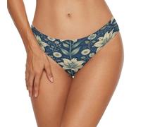 BCFHRGT Bas de bikini coquin, motif floral William Morris, bleu, coupe haute, couverture complète, bas de maillot de bain pour femmes et adolescentes, William Morris Floral Bleu, Taille S