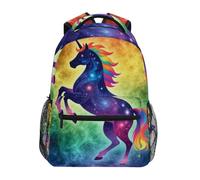 BCFHRGT Licorns Rainbow Space Sac à dos de karaté pour enfants avec clip de poitrine pour livres élémentaires morrales escolares para ni?os