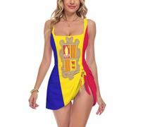 BCFHRGT Maillot de bain pour femme Drapeau d'Andorre, Drapeau d'Andorre, XX-Large