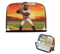 BCFHRGT Trousse à crayons de grande capacité avec emplacements multiples pour infirmière, école préparatoire, orang-outan, jeu de baseball amusant