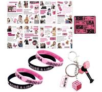 BCHKO 1 Set Coffret cadeau BP, coffret cadeau pour fans de Blink, gadgets K-Pop, boîte BP, autocollants pour coffret cadeau BP, porte-clés, bracelet en silicone, broche