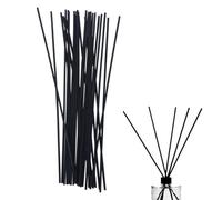 BCHKO 20 Bâtonnets en Rotin pour Diffuseur de Parfum, Tiges en Fibre de Rotin pour Huiles Essentielles, Diffuseur d'Arômes pour Maison, Bureau, Hôtel, Spa (30 cm x 4 mm) (Noir)
